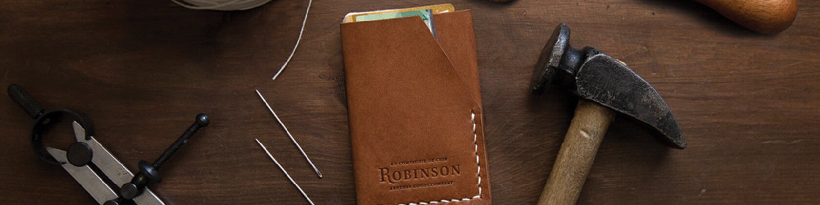 Le sac à bûches cuir et coton ciré, La Compagnie Robinson