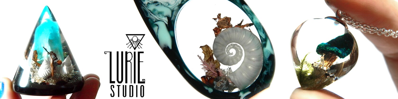 Resin Jewelry Inspired By Nature by LurieStudio on Etsy