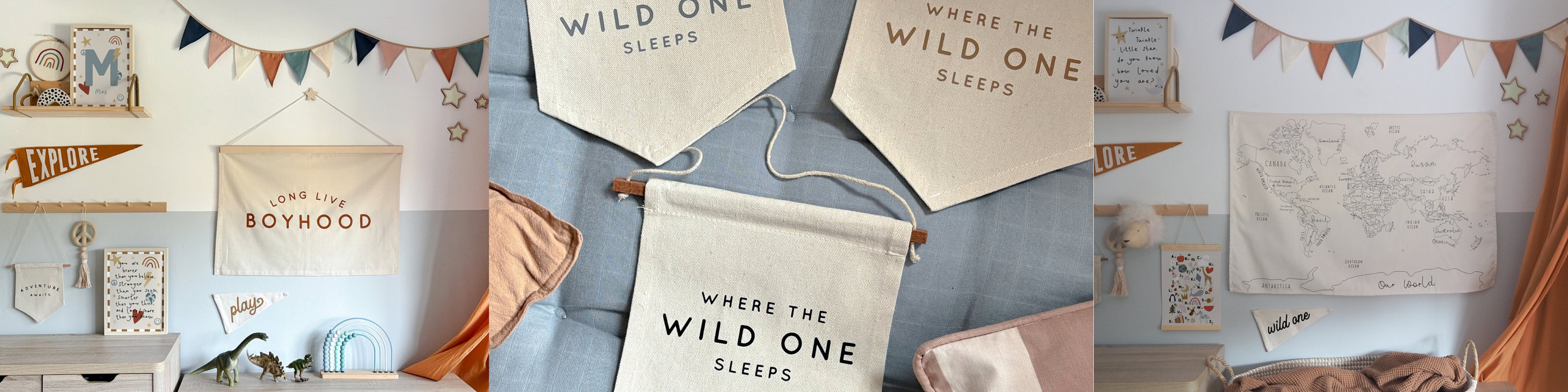 View Fabric wall hangings by littlempapergoods on Etsy