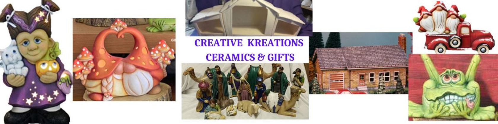 Creative Kreations Ceramics and Gifts Santas Castle Village House 9 x 9 x  5 Ceramic Bisque, Ready to Paint - Creative Kreations Ceramics and Gifts