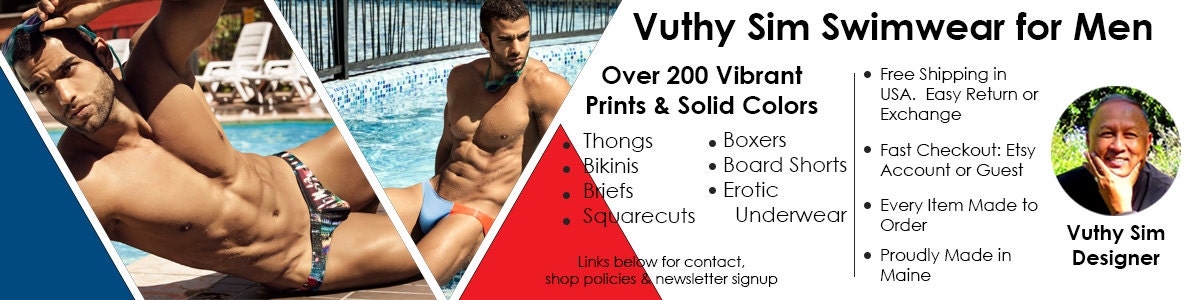 Vuthy Sim Brand Men’s Swim Boardshorts in Exploding Fireworks Print
