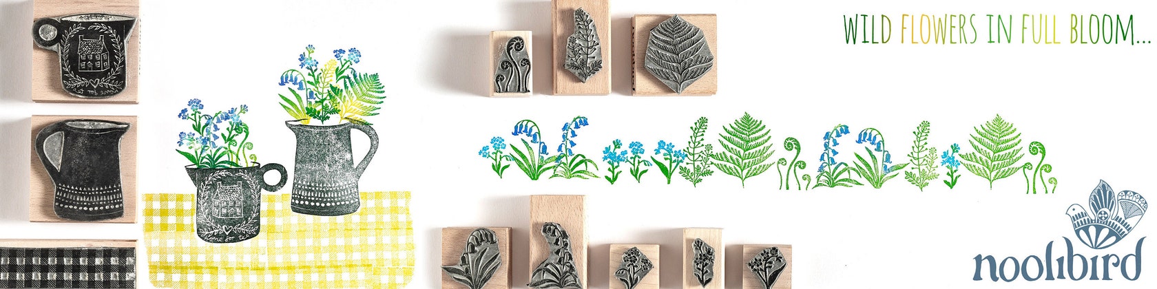 Noolibird Stamp Craft Print Thank You Heart Stamp Ink Stamp