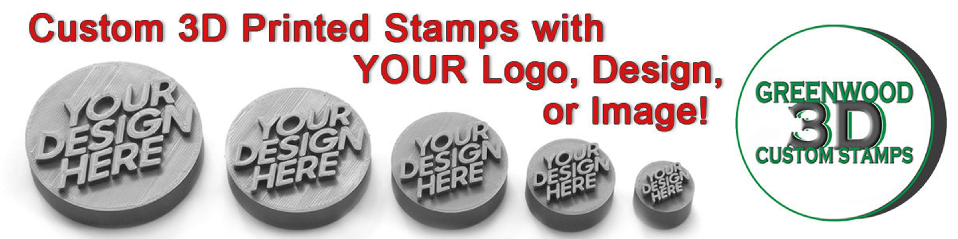 Custom 3D Printed Stamps by Greenwood3D on Etsy