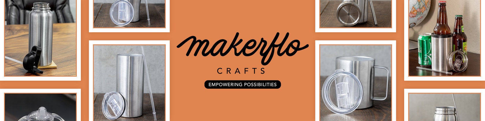 MakerFlo Crafts Kids Tumbler, Stainless Steel, Case of 25, 12oz