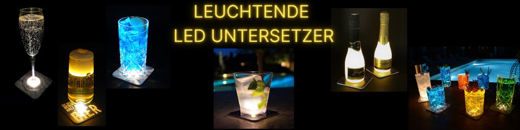 INTERLUXE leuchtender LED Untersetzer You are the gin to my tonic
