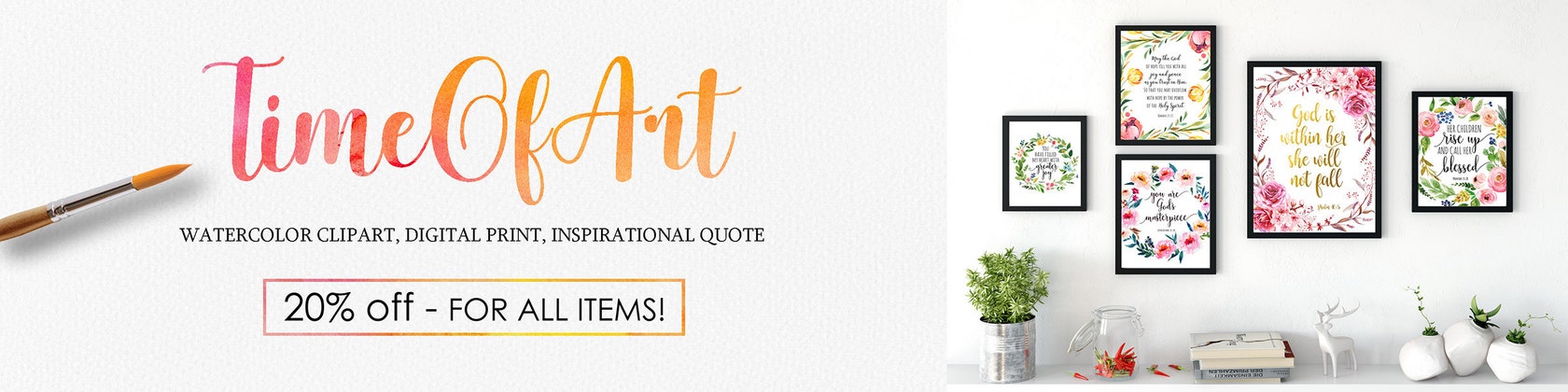 watercolor clipart digital print