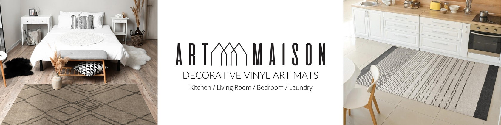 ArtMaison Canada 18 in. x 42 in. Non Slip Designer Kitchen Art Mat Long  Vinyl Rug Decorative Floor Mat Runner Rug MATCER4X1842E - The Home Depot