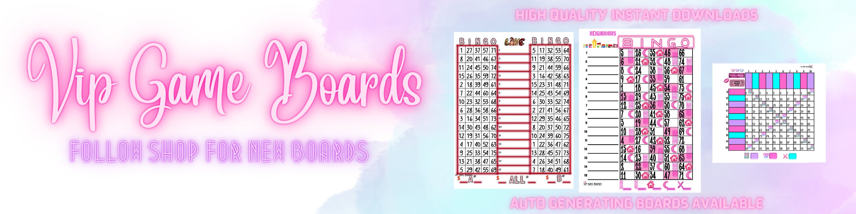 VIPGameBoards - Etsy