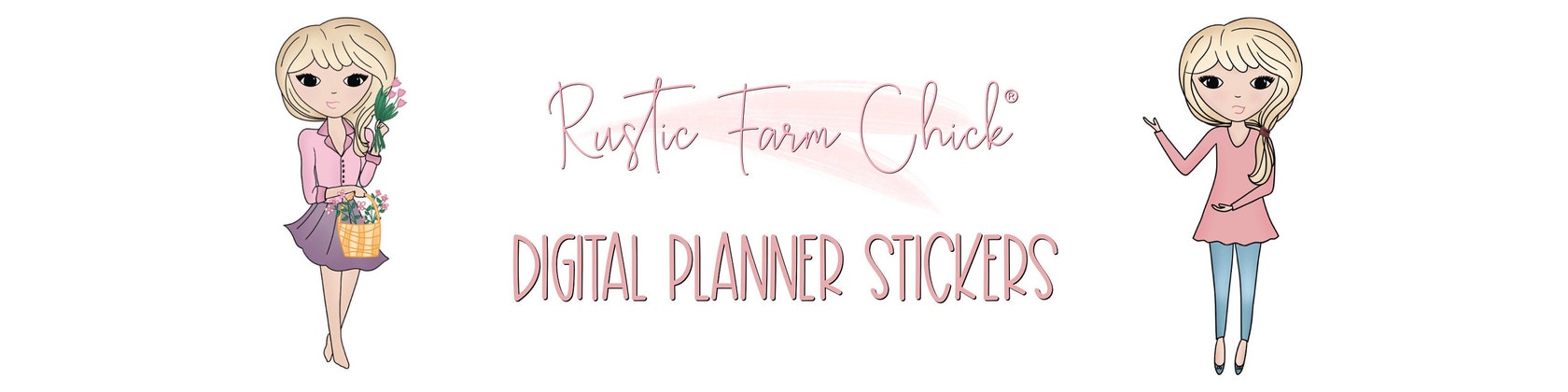 OFFICE Digital Stickers - Rustic Farm Chick®️