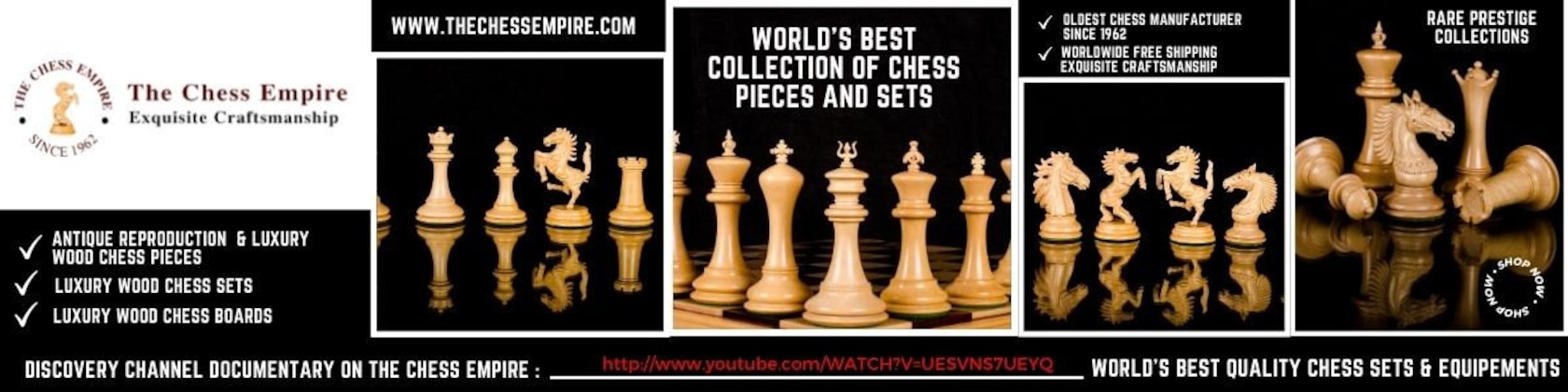 King's Crown Series Chess set , Boxwood & Ebony , 4.25 King with 2.25  Royal Castle chess board