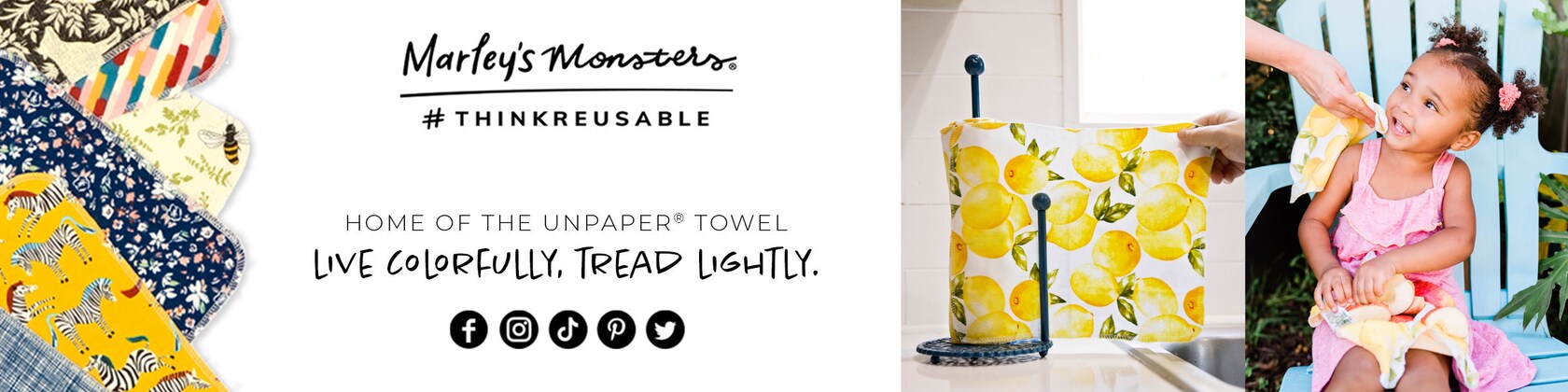 Marley's Monsters Unpaper Towels + Wooden Holder: Surprise Prints