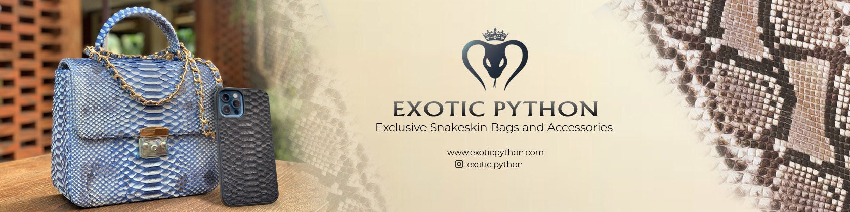 Python Snake Skin Designed by OCEANIC SNAKESKIN Women's Bag New with  tag Exotic