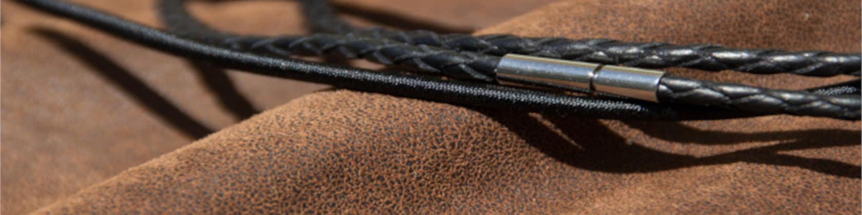 AURORIS Lederband Rund 3mm - 5m Antik-Hellbraun Echtleder