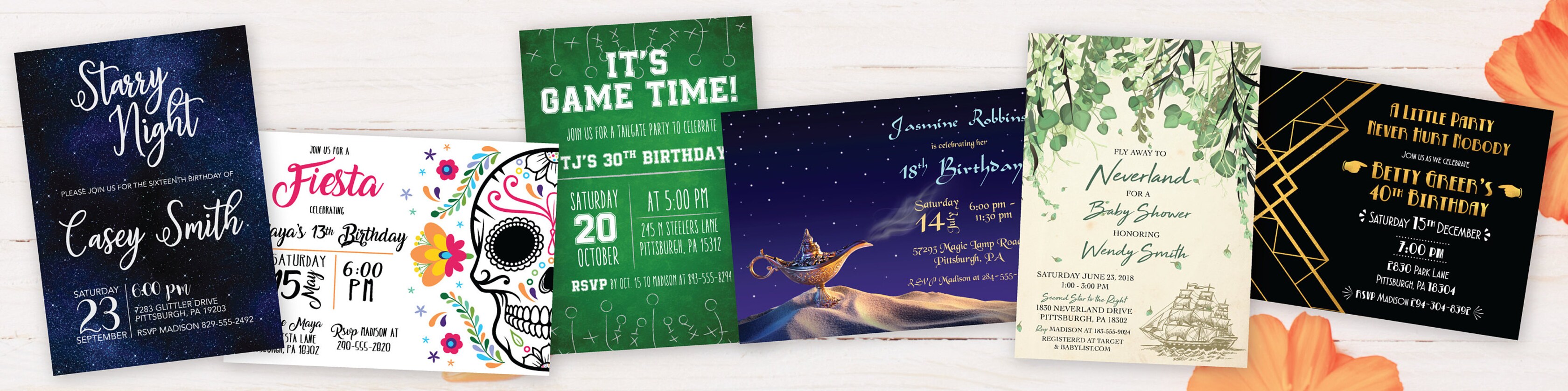 SwiftDesignByMadison Editable & Printed Invitations and Party