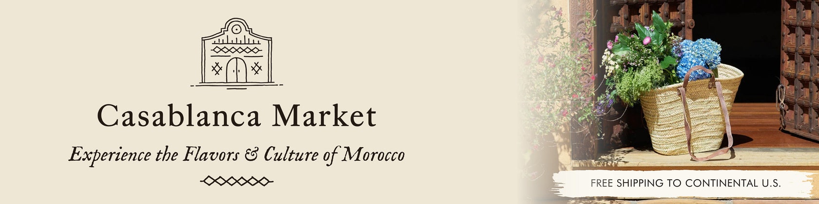  Casablanca Market Moroccan Market Basket with Four