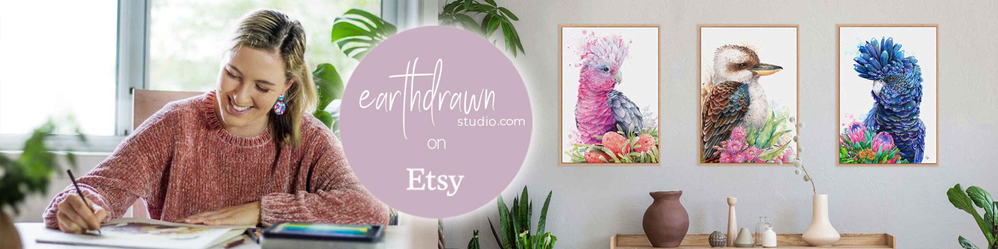 Beautiful Affordable Australian Made Wall Art by EarthdrawnStudio