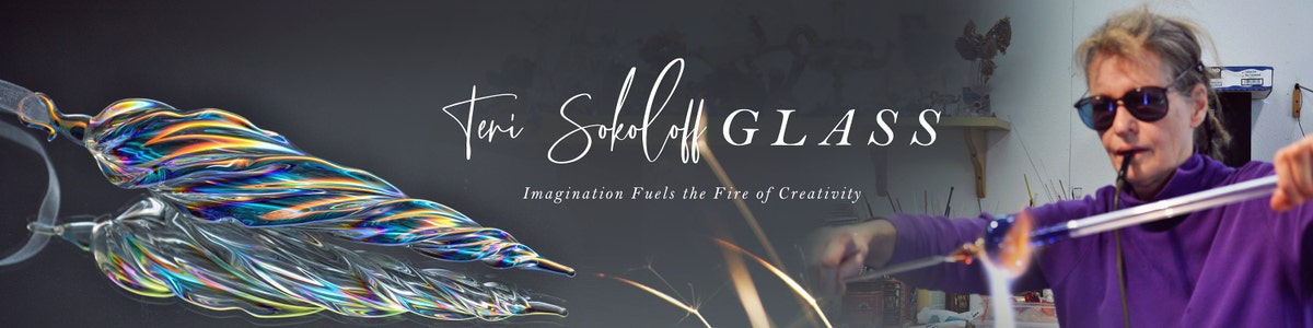 Unique hand blown ornaments & Christmas tree by TeriSokoloffGlass