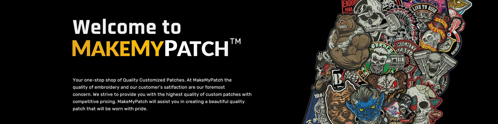 Custom Patches Set for Biker Vest - MakeMyPatch