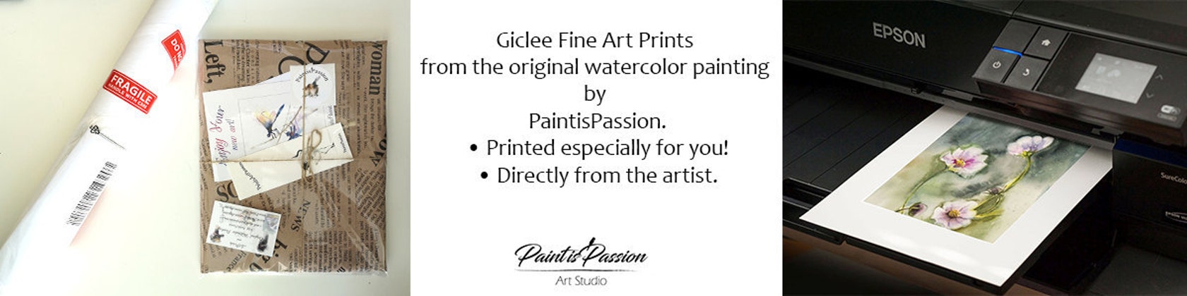 Giclée Fine Art Print Unframed Autumn Passion From Within - Signed With A Certificate Of Authenticity