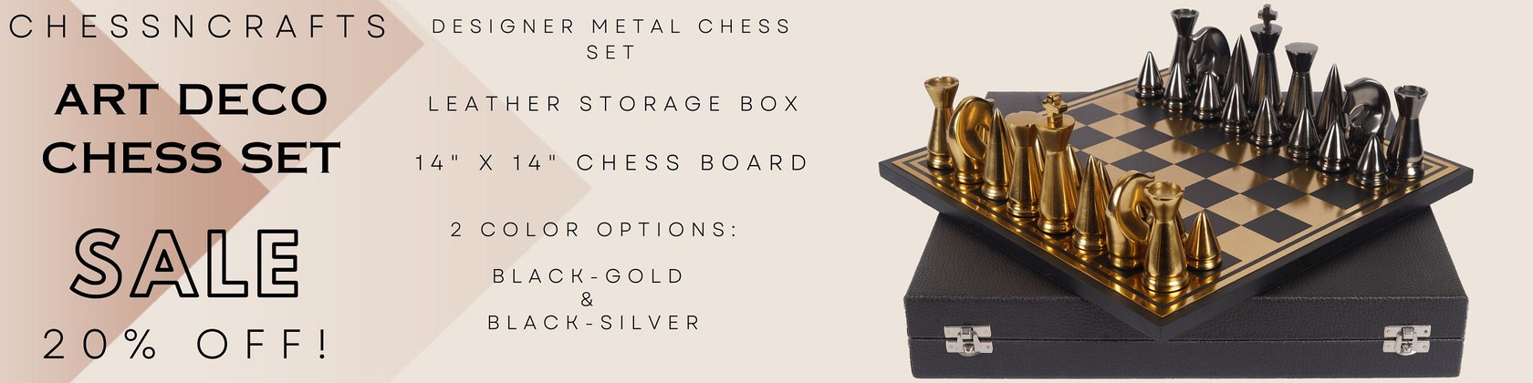 Luxury Metal Chess Set International Chess Travel Stone Minimalist