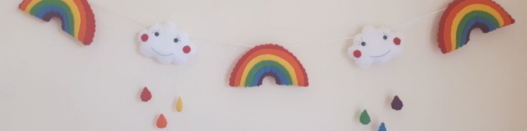 Rainbow Hanging Decoration, Pastel Rainbow, Clouds, Pastel Decor, Girls  Room, Rainbow Wall Hanging, Nursery, Girls Room, Pink, Baby Gift 