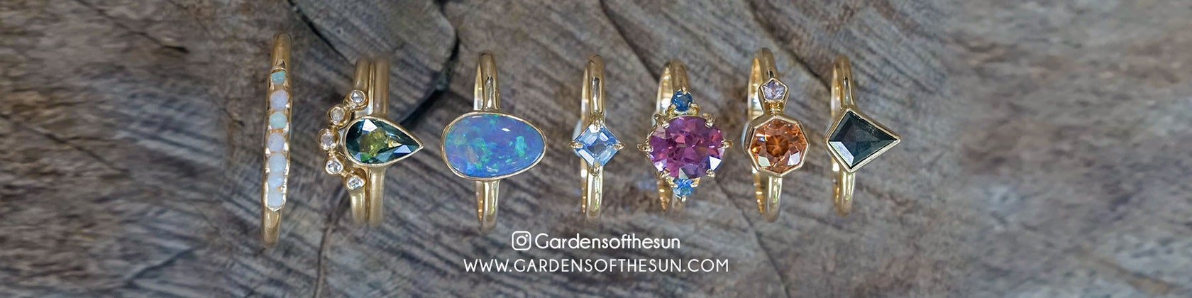 Gemstone Leaf Charm Bracelet - Gardens of the Sun