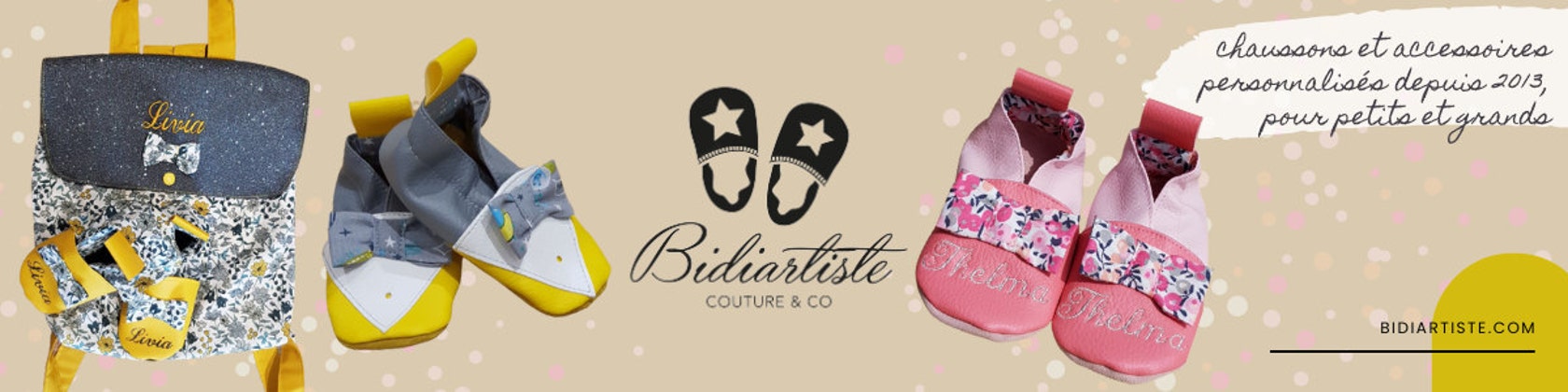 Chaussons Bébé 100% Coton personnalisables