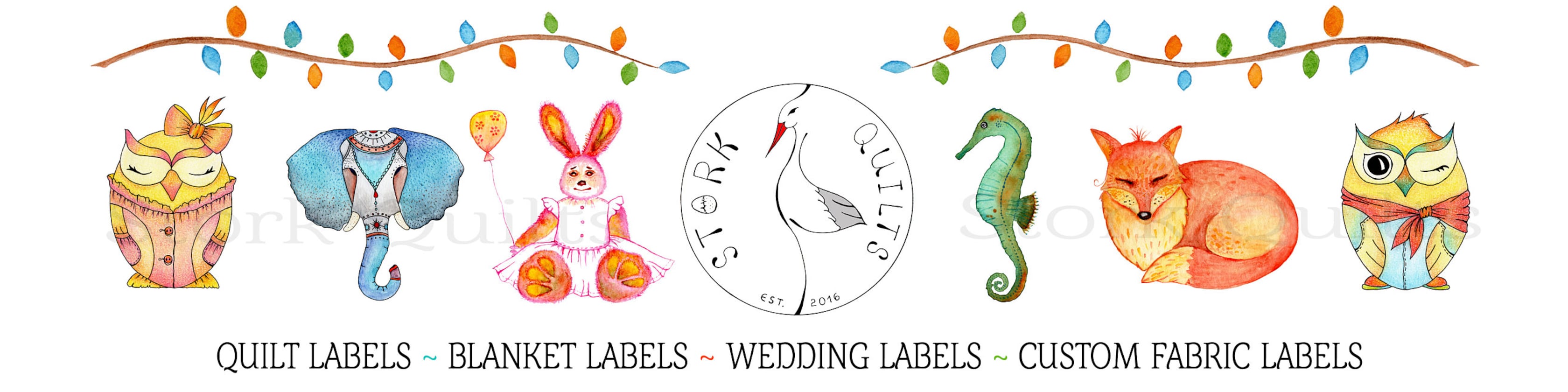 View CORNER Quilt labels by StorkQuilts on Etsy