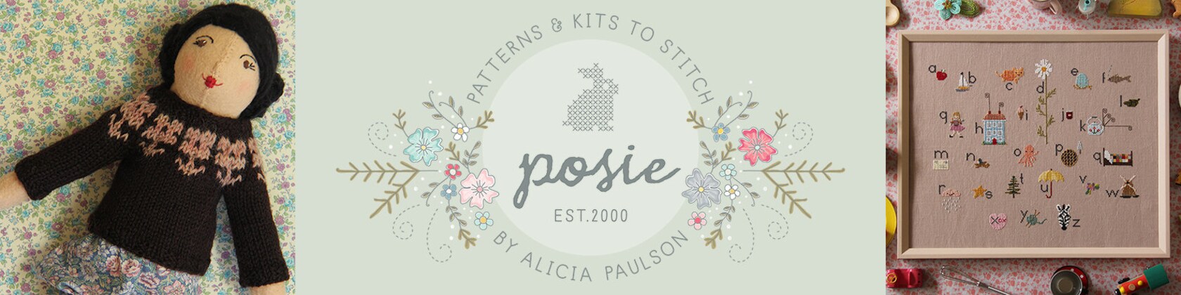 Crystal Star 1 Mini Cross Stitch Kit  Posie: Patterns and Kits to Stitch  by Alicia Paulson