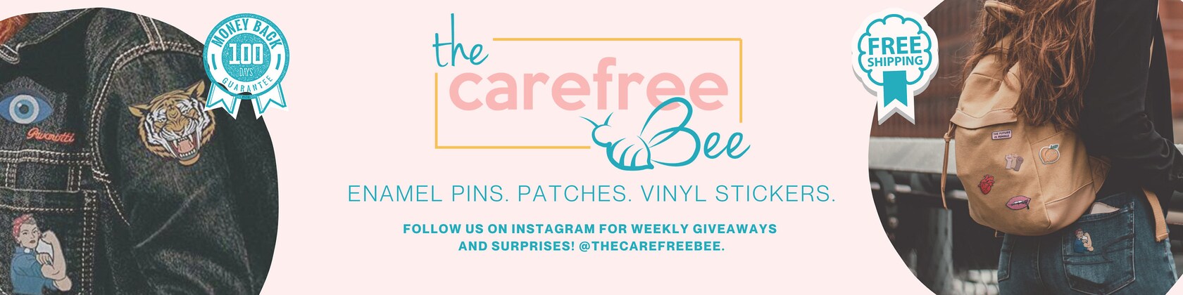The Carefree Bee 7 Cute Pins, Kawaii Pins, Pins for Backpacks Aesthetic, Cat Pin, Cute Animal Pins, Cute Enamel Pins, Backpack Pins Aesthetic, Kawaii Pins for