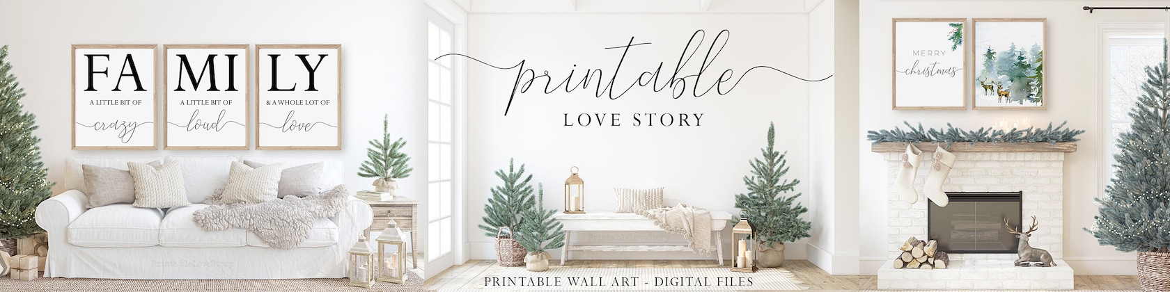 DIGITAL PRINTS / DIY WALL DECOR / PRINTABLE by PrintableLoveStory