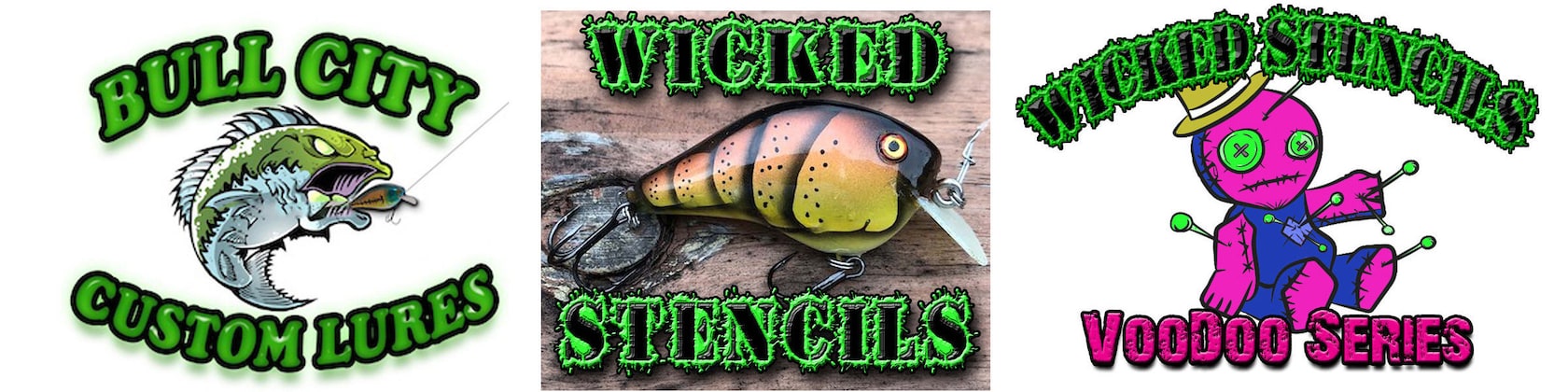 BCCL Lure Stencils #10 Crankbait Jerkbait Topwater Bass Fishing Painting  Scales Patterns Dots Circles Hexagon Camo Lines Stripes Air Brush