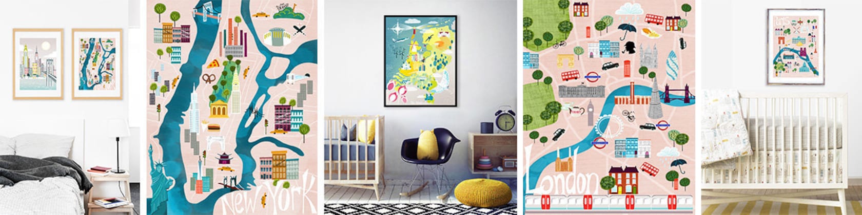 City Skyline Art Travel Posters Travel Decor Par Lauraamiss