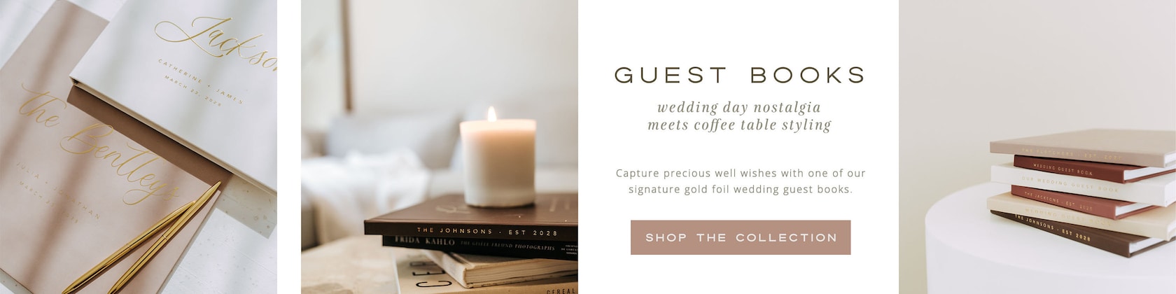 Gold Foil Wedding Guest Book - KP5E – Drift House Press