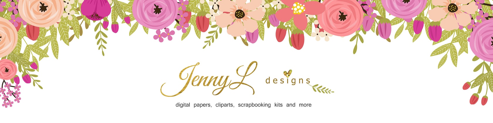 Get Well Soon Digital papers and Flower Bouquet Clipart By JennyL Designs