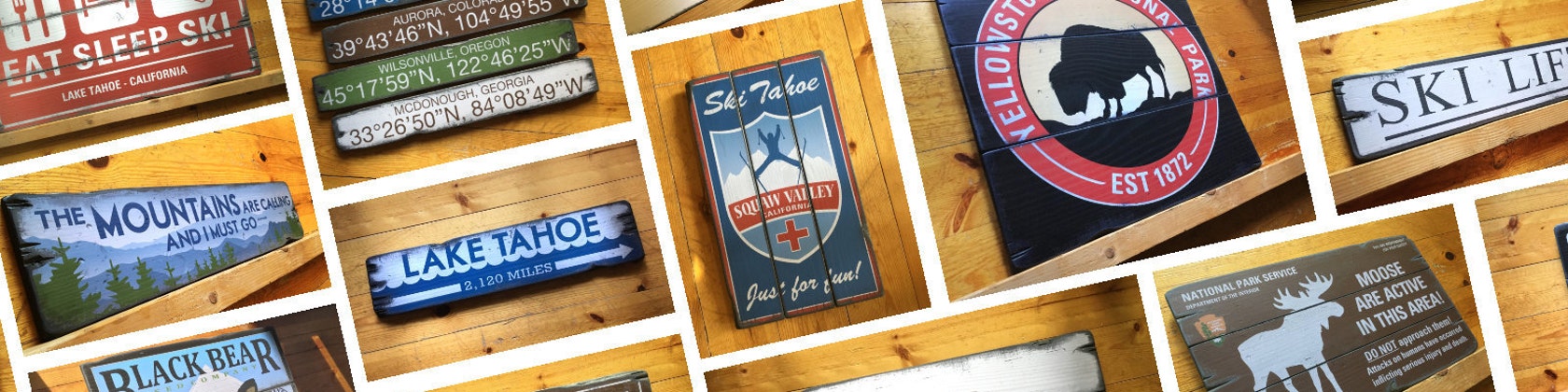 handcrafted wood signs for