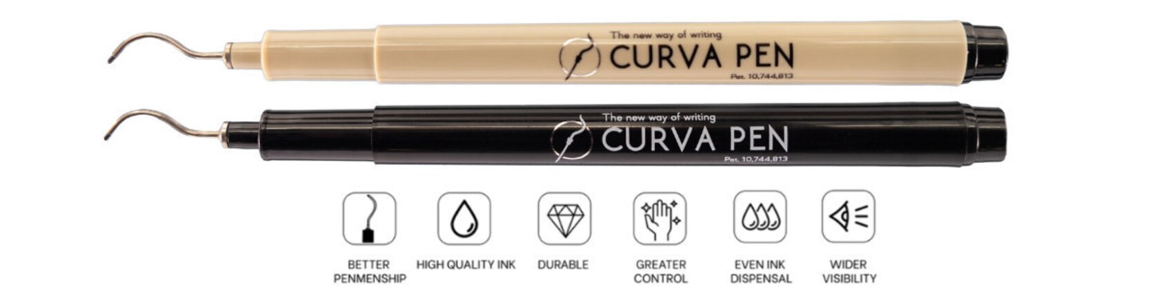 Curva Pen: Premium Felt Tip Black Pen — Calligraphy by CT