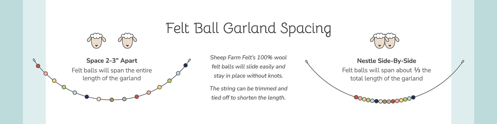 Custom Felt Ball & Bead Garland – Sheep Farm Felt