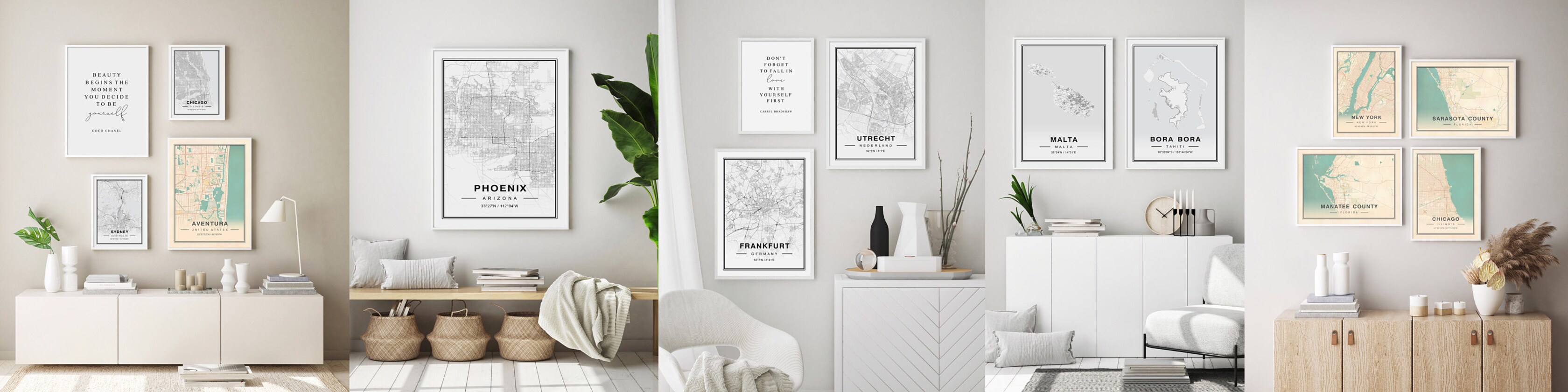 High Quality City Map Posters by AngelinasArtShop on Etsy