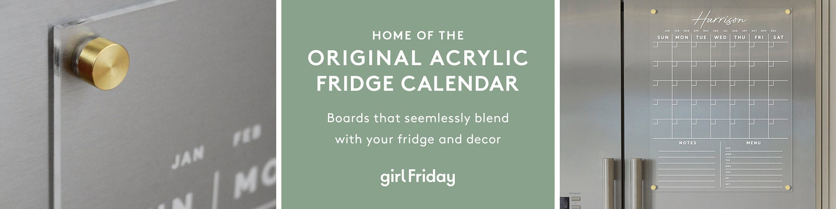 Dry Erase Acrylic Calendar with Side Notes – Girl Friday