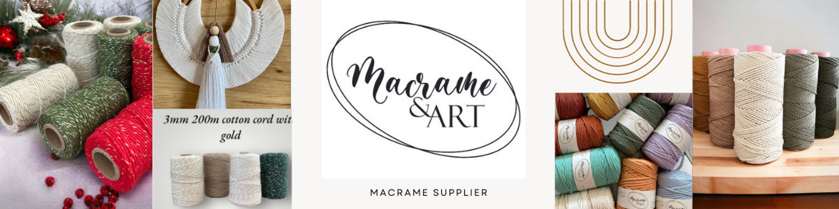 Macrame Cord 2mm 150m 164.04 Yd Macrame Cotton Single