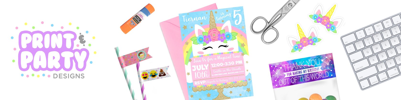 PrintAndPartyDesigns - Download - Edit - Print - Cut - Party! - Etsy
