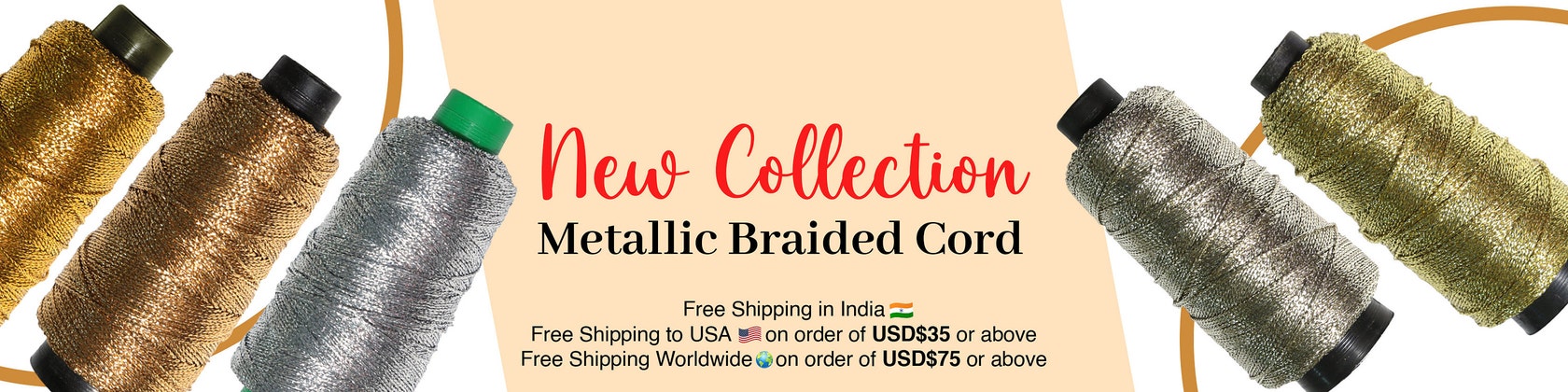 Metallic Glitter Cord Dori Thread Beading Embroidery Braided Non-stretch  Thread for Embroidery & Jewelry Making. 1MM Width, 250 Meter/roll. 