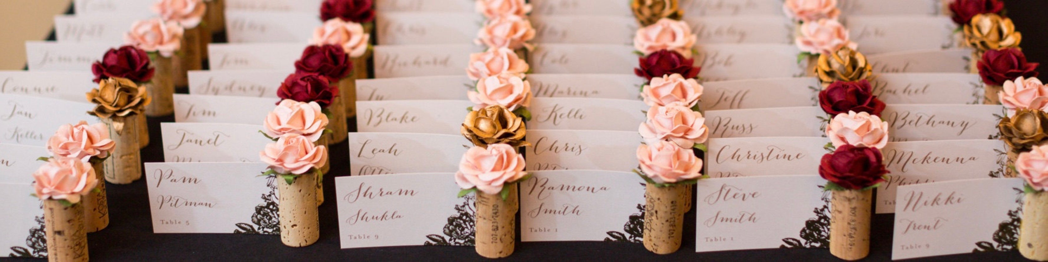 Wedding Place Card Holders Wine Theme by KarasVineyardWedding