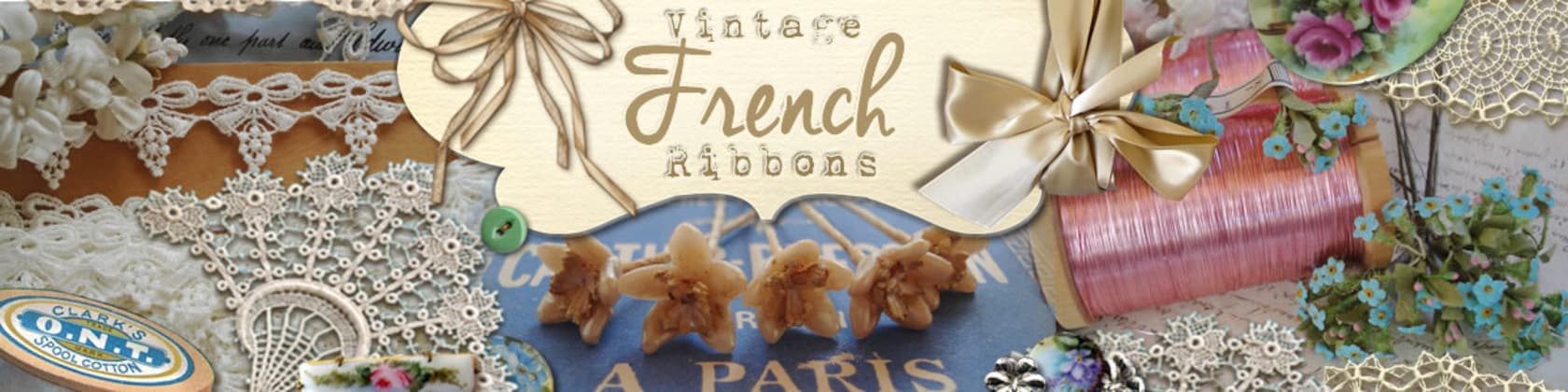 Antique French Ribbon Satin Edged Moiré – Vintage Passementerie