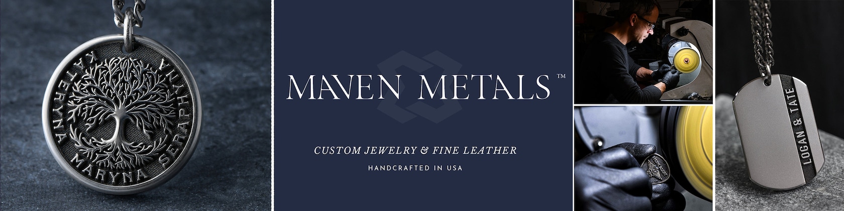 Maven Metals Memorial Loss Leather Keychain Ring