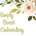 Simply Sweet Embroidery
