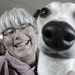 Kim and my Lovely Whippets Nora and Piper