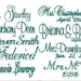 NKDs Wedding Dress Label Fonts