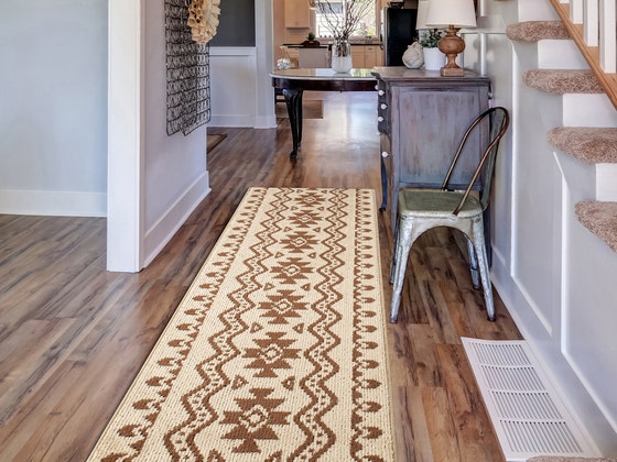 Non-Skid Rubber Back Stair Hallway Rug by Feet 22 Inch Wide Select Your Length Custom Size Runner Teal Green Multicolor Floral Garden Non-Slip Non-Skid Rubber Back Stair Hallway Rug by Feet 22 Inch Wide Select Your Length Custom Size Runner Teal Green Multicolor Floral Garden Non-Slip